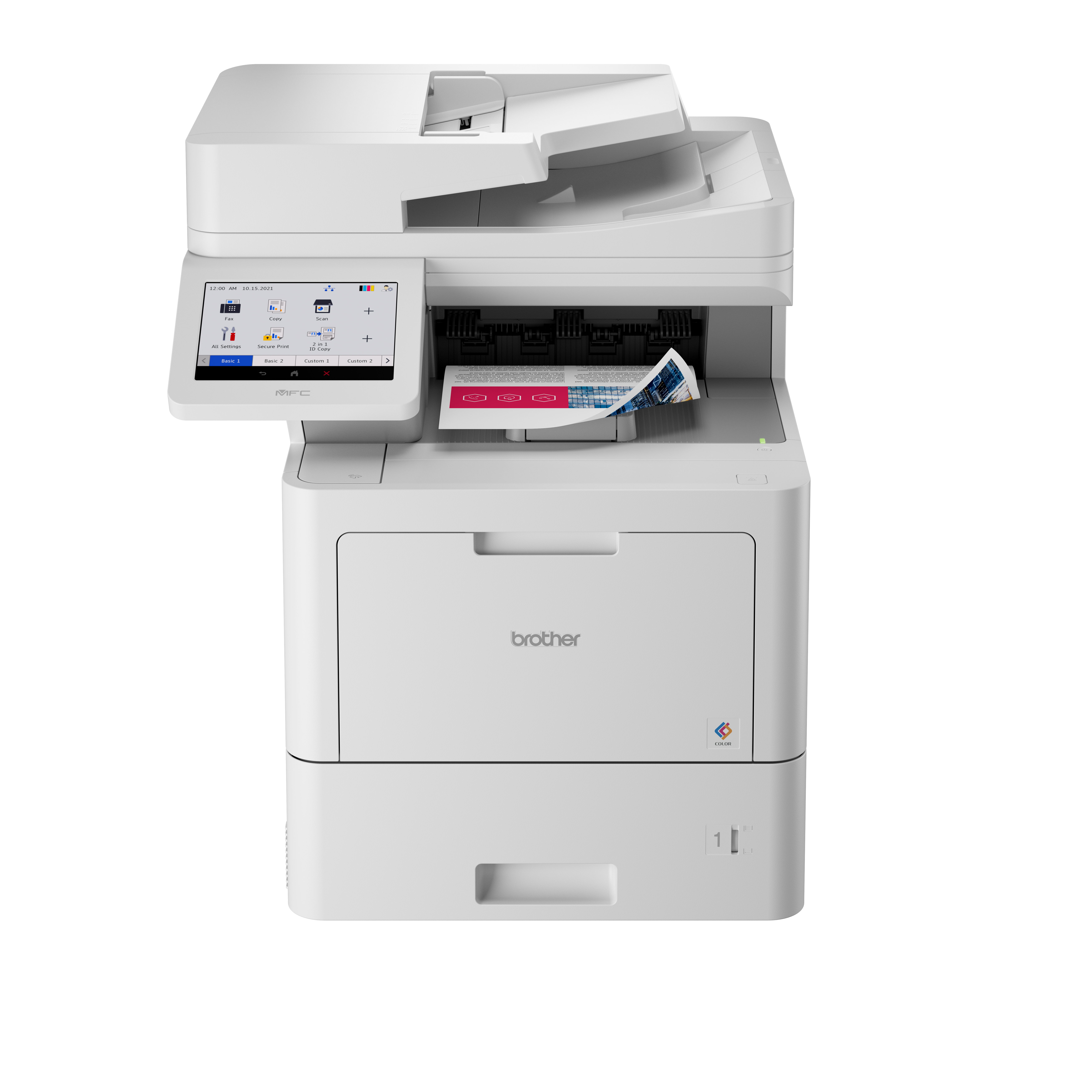 Brother MFC-L9630CDN Farblaser-Multifunktionsdrucker A4 – Drucken, Scannen, Kopieren & Faxen, Duplex, LAN/WLAN, 40 S./Min., Touchscreen, inkl. WLAN-Adapter Bundle